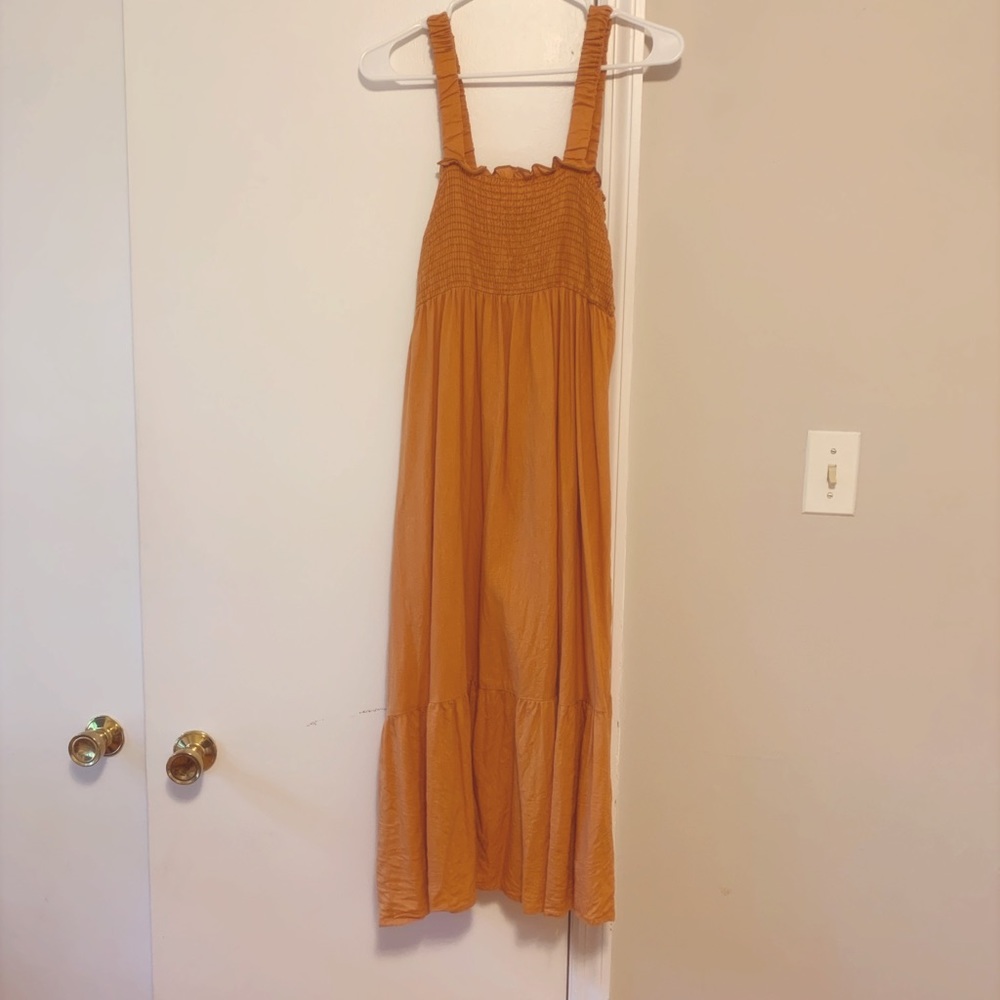 Urban Renewal Eco Linen Smocked Midi Dress - Size M